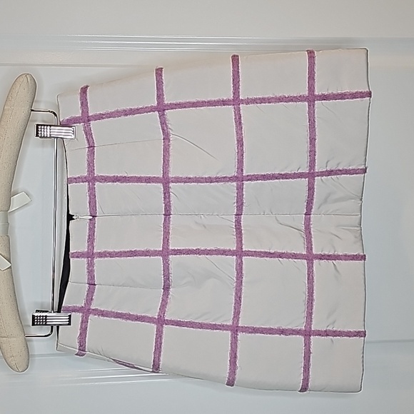 3.1 Phillip Lim White & Lavender Woolen Grid-Print Mini Skirt - Size 2 - Picture 5 of 8